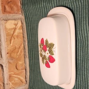 Vintage McCoy Strawberry Butter Dish.